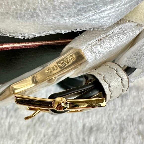 Gucci cream MYSTIC WHITE leather crossbody adjustable shoulder strap BRAND NEW - Picture 3 of 4